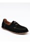 İzel 152 Black Suede Genuine Leather Women's Shoes - 6