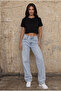 Women's Round Neck Relaxed Fit Short Sleeve Basic 3-Pack Crop T-Shirt - 5