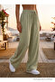 Comfortable Cut Summer Linen Trousers with Elastic Waist - 3