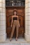 Yüksel High Waist Narrow Leg Trousers with Pockets - 2