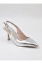 Özma 202 Silver Heeled Women's Sandals - 6