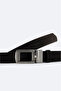 Men's Black Non-Hole Automatic Mechanism 100% Leather Belt B009305 - 2
