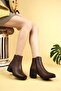 92160-1 Tan Genuine Leather Winter Women's Boots