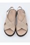 Mns 153 Beige Genuine Soft Leather Women's Sandals - 8