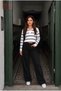 Black High Waist Wide Leg Lycra Palazzo School Trousers - 4