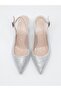 Özma 404 Silver Stone Heeled Women's Stiletto - 8
