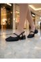 Pine 2023 Black Heeled Knitted Women's Sandals - 3