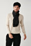 Men's Beige Crew Neck Wool Knitwear Sweater B 005013 - 3