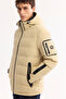 Men's Beige Hooded Goose down Water Repellent Windproof -10 Degree Resistant Regular Fit Puffer Coat - 7