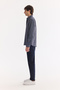Men's Navy Blue Bottom Britli Striped Breathable Soft Touch Comfort Fit Shirt A61Y2131 - 3