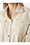 Drawstring Openwork Collar Buttoned Pocketed Long Sleeve Seasonal Jacket - 2