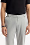Men's Light Gray Elastic Waist Bi-Stretch Technical Fabric Slim Fit Trousers A51Y3077 - 4