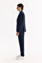 Men's Navy Blue Mono Collar Bi-Stretch Lightly Textured Blazer Comfort Slim Fit Jacket A52Y4013 - 3