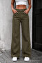 Women's High Waist Stretch Fabric Wide-Leg Palazzo Jeans