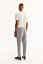 Men's Gray Elastic Waist Lace-Up Soft Touch Bi-Stretch Regular Fit Sweatpants A52Y3406 - 4