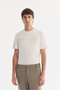 Men's Khaki Side Elastic Anti-Wrinkle Technical Fabric Slim Fit Chino Trousers A61Y3077 - 2