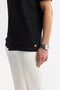 Men's Black Apaj Collar Viscose Blended Short Sleeve Regular Fit Shirt A51Y2144 - 5