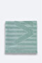 Men's Aqua Green Jacquard Logo Written Towel B008202 - 3