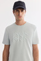 Men's Aqua Green Crew Neck Printed Bi-Stretch Interlock Regular Fit T-Shirt A61Y1068 - 6