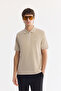 Men's Mink Non-Curling Polo Collar Zippered Bi-Stretch Interlock Regular Fit T-Shirt A61Y1003