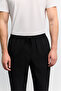 Men's Black Side Pocket Elastic Waist Lace up Double Leg Jogger Pants E 003000 - 3