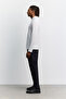 Men's White Polo Collar Buttoned Technical Fabric Long Sleeve Basic Regular Fit T-Shirt A62Y1015 - 3