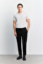 Men's Black Side Pocket Elastic Waist Lace up Double Leg Jogger Pants E 003000