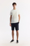 Men's Ecru Crew Neck Printed Bi-Stretch Interlock Regular Fit T-Shirt A51Y1072 - 5