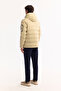 Men's Beige Hooded Goose down Water Repellent Windproof -10 Degree Resistant Regular Fit Puffer Coat - 6