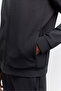 Men's Black Stand Collar Zippered Front Panel Mesh Detailed Side Pockets Technical Regular Fit Cardigan A62Y1319 - 3