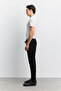 Men's Black Side Pocket Elastic Waist Lace up Double Leg Jogger Pants E 003000 - 5