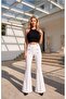Drop Buttoned Palazzo Trousers - 2