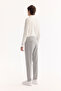 Men's Light Gray Side Buckle Viscose Blend Easy-Iron Carrot Fit Trousers A52Y3010 - 4