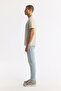 Men's Beige Crew Neck Printed Bi-Stretch Interlock Regular Fit T-Shirt A51Y1132 - 3
