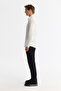 Men's White Classic Collar 100% Cotton Satin Easy-Iron Slim Fit Shirt B002006 - 3