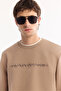 Men's Mink Crew Neck Cotton Bi-Stretch Printed Regular Fit Sweatshirt A52Y1210 - 7
