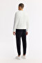 Men's Black Elastic Waist Lace-Up Bi-Stretch Regular Fit Sweatpants B003400 - 3