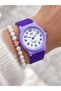 Brand Suitable for Pool and Sea Use Purple Silicone Cord Girl's Wristwatch Bracelet Gift - 3
