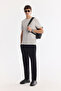 Men's Light Gray Crew Neck Printed Bi-Stretch Interlock Regular Fit T-Shirt A61Y1138 - 8