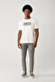 Men's White Soft Touch Hologram Printed Crew Neck Regular Fit T-Shirt A41Y1335 - 5