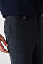 Men's Navy Blue 360 Degree Flexible Side Elastic Waist Suit Pants A32Y3251 - 6