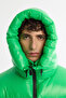 Men's Green Hooded 100% Goose down Water Repellent Windproof -20 Degree Resistant Shiny Comfort F - 6