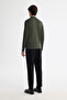 Men's Khaki Half Turtleneck Rayon Non-Pilling Regular Fit Knitwear Sweater A42Y5100 - 4