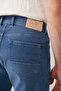 Men's Indigo Distressed Washed Ribbed Stretch Berlin Slim Fit Jean Pants A41Y3508 - 8