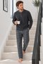 Winter Men's Fleece Pajama Set - Men's Plaid Fleece Pajamas - 5