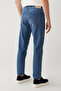 Men's Indigo Distressed Washed Ribbed Stretch Berlin Slim Fit Jean Pants A41Y3508 - 6