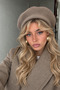 Women's Plush Furry French Painter Beret Mink