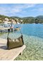 Khaki Green Women's Crocodile Patterned Baguette Bag