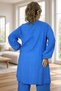 Slit Stone Printed Long Tunic with Elastic Waist Pants Plus Size Double Set - 6