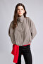 Balloon Fit Gingham Patterned Stand Collar Jacket I6748Ax26Au - 4
